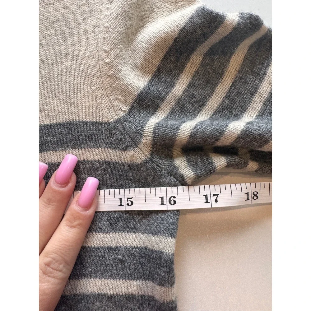 Banana‎ Republic Wool Blend Sweater Dress Striped Beige Gray Made S Acde